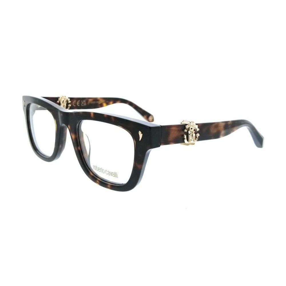 Roberto Cavalli VRC052 4901AY Dark Havana Square Unisex Optical Frames